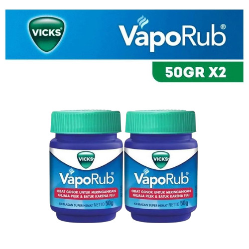 Vicks Vaporub Balsem Meringankan Gejala Batuk dan Pilek 50gr - Isi 2