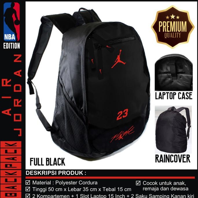 TAS RANSEL BACKPACK PUNGGUNG GENDONG AIR JORDAN + RAINCOVER
