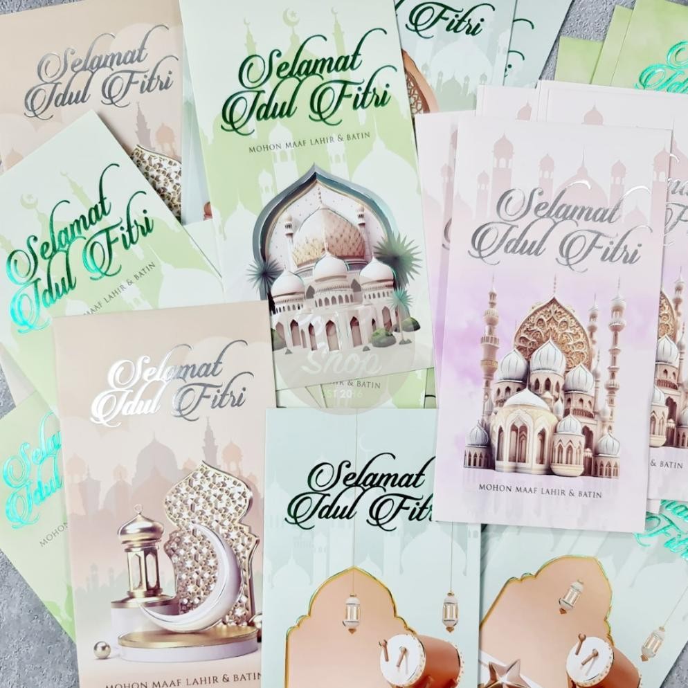 

Amplop Lebaran Idul Fitri THR 2025 Isi 30 Panjang 3D VR Mika Angpau Lebaran Motif Netral Masjid Mekah Eid Mubarak Motif Bagus Glossy Kualitas Tinggi