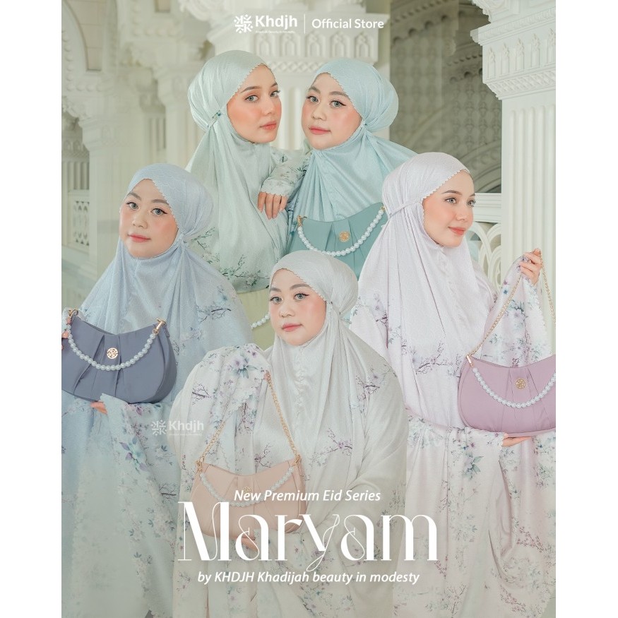 New Mukena Dewasa Jumbo Premium Silk Motif Mewah Terbaru Maryam Best Seller