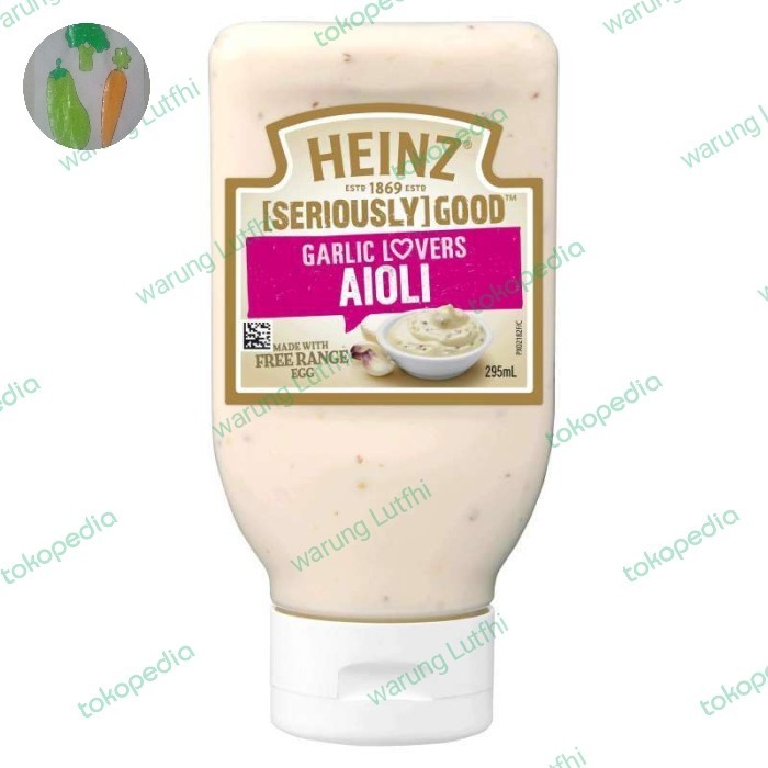 

HOT SALE! HEINZ DRESSING GARLIC LOVERS AIOLI 295M