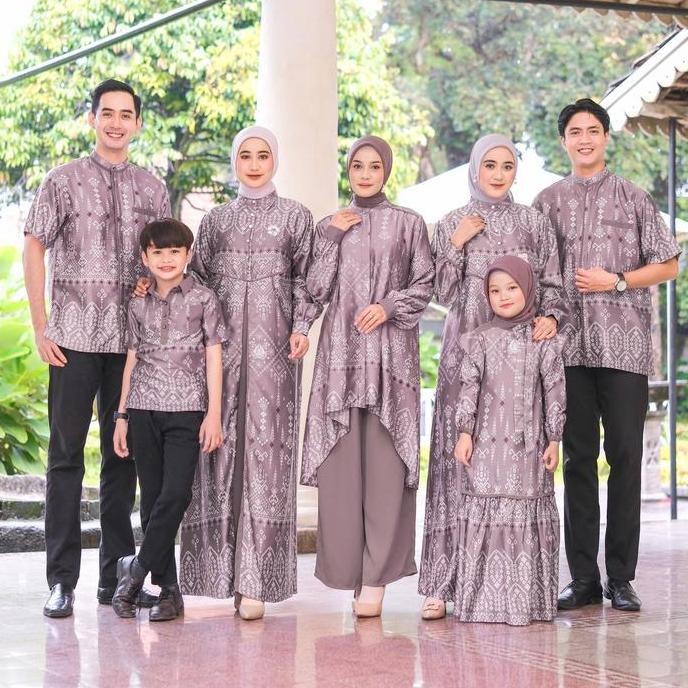 Couple Virsya Family Set Lebaran Sarimbit 2025 Kondangan Keluarga Muslim Dress Oneset Gamis Panjang 