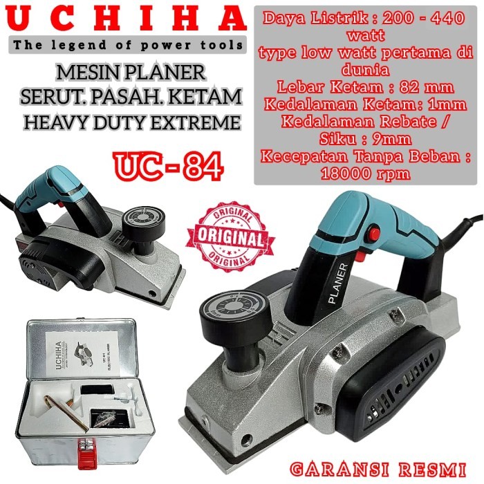 PROMO PLANNER UC-84/ MERK UCHIHA MESIN SERUT KAYU PLANER KETAM ori