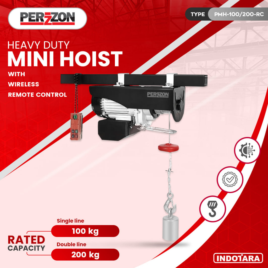 Mini Electric Hoist With Wireless Remote Control / Perzzon Mini Hoist