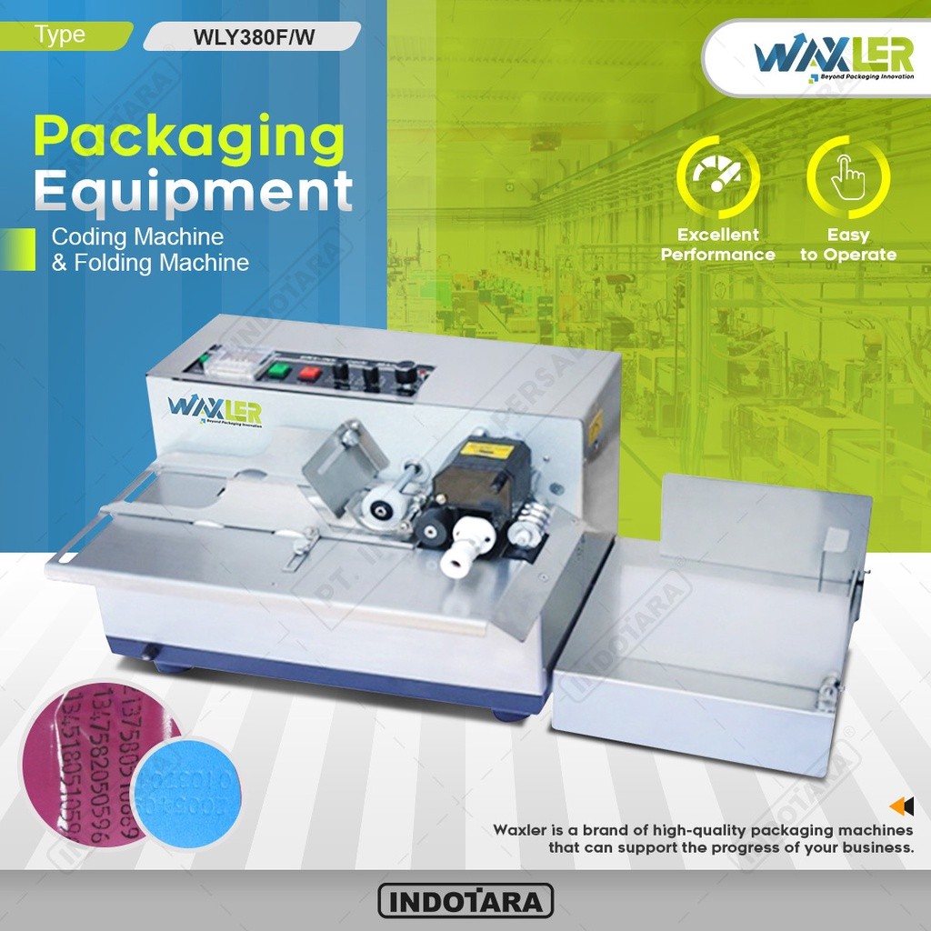 

Mesin printing label Solid ink Coding Waxler - WLY380F/W