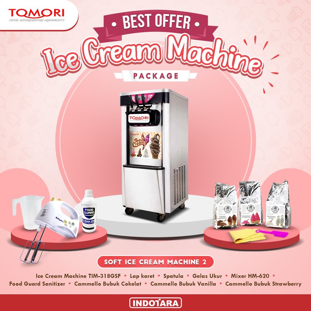 Paket Mesin Pembuat Es Krim Soft / Soft Ice Cream Machine 2