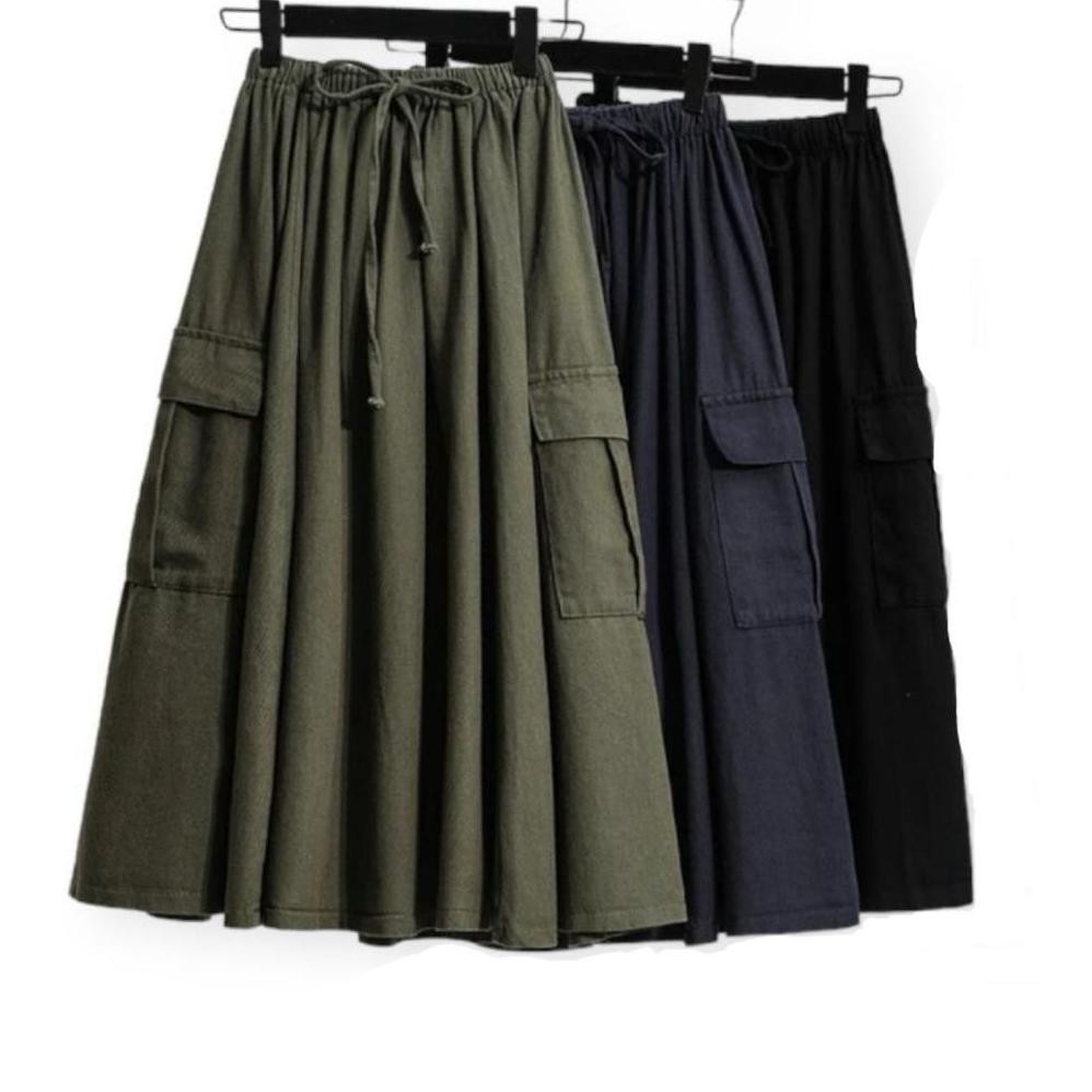 NOYA SKIRT - NONI HIJAB / rok wanita murah / rok cargo pants / rok korean style / rok polos / bawaha