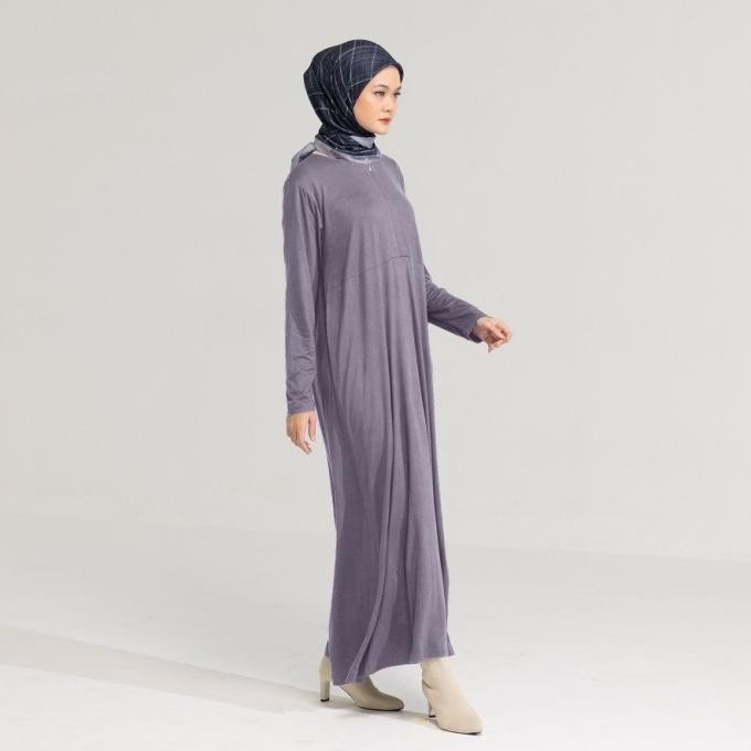 Inner Dress Bella Dauky Zipper Depan Busui Friendly Gamis Kaos Best Seller