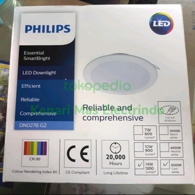 Murah Philips Downlight Led Dn027B 14W 14 W 14 Watt G2 Philips