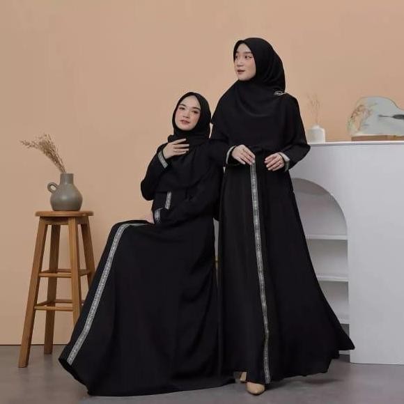 Abaya Hitam Arabian Polos Terbaru 2025 Remaja Turki Arab Jumbo Size M L Xl 2Xl 3Xl Gamis Hitam Elega
