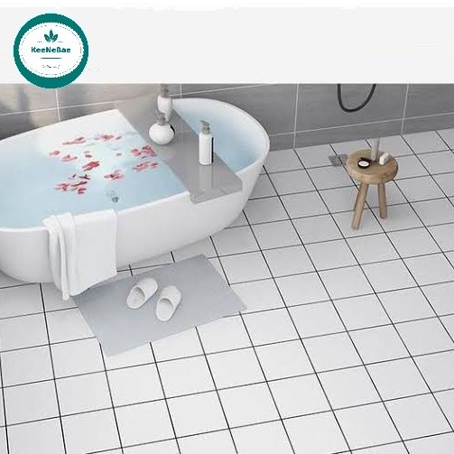 Terbaru Wallpaper Sticker Premium Lantai Kamar Mandi Kotak Abu Tahan Air Best