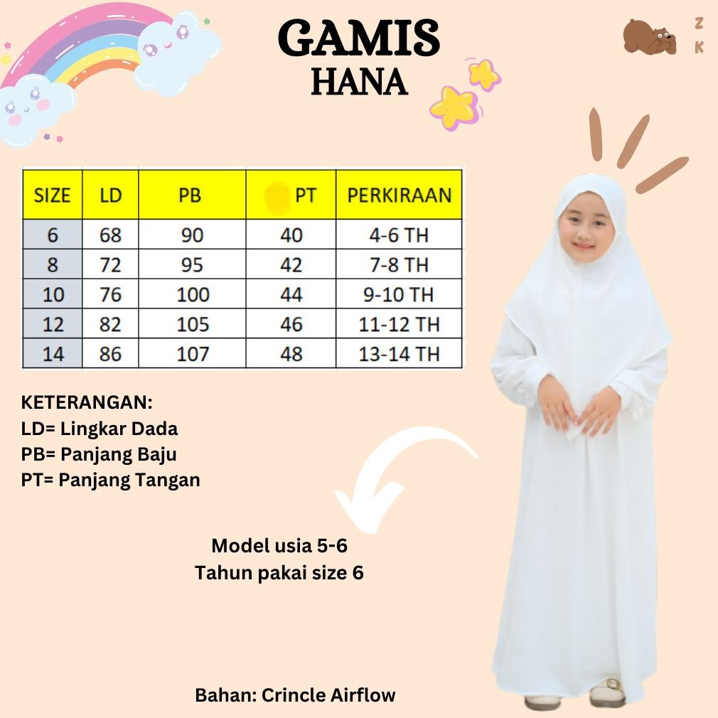 HK GAMIS PUTIH MANASIK HAJI Pakaian Baju Gamis Dress Dres Lengan Panjang Bahan Crincle Airflow, Baha