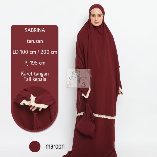 Spesial Sabrina Mukena Terusan Polos Jumbo Mukena Terusan Jumbo Bahan Adem