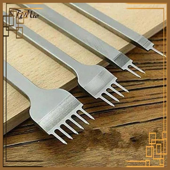 

[WMG] PELUBANG KULIT LACING STITCHING HOLE PUNCH 1SET 4 PCS PRONG LEATHER