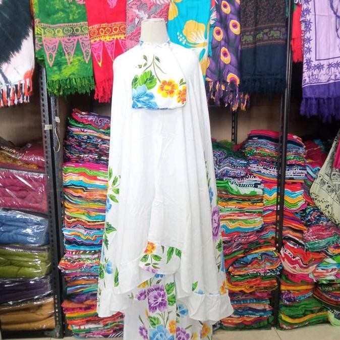 Terjangkau Mukena Bali Lukis Jumbo Bahan Premium
