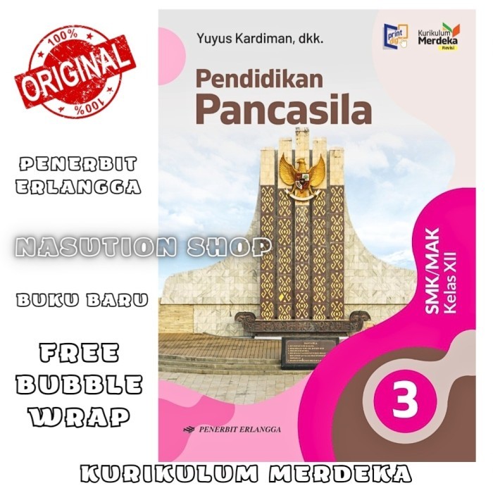 

Buku Pendidikan Pancasila Kelas 3 / 12 Smk Erlangga Kurikulum Merdeka
