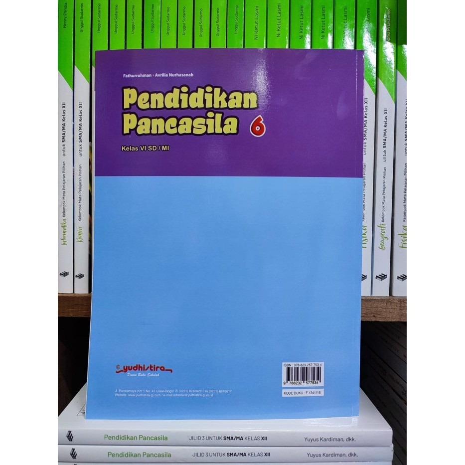 

Buku Pendidikan Pancasila Kelas 6 Sd Kurikulum Merdeka Yudhistira