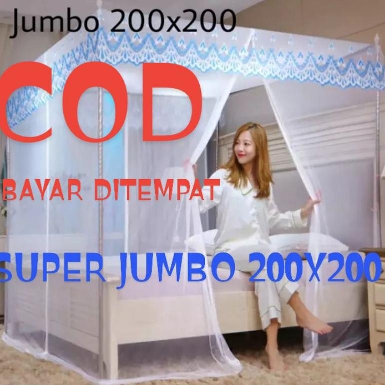 VIRAL KELAMBU TIDUR MODERN TEBAL SUPER JUMBO 200X200 qw-45