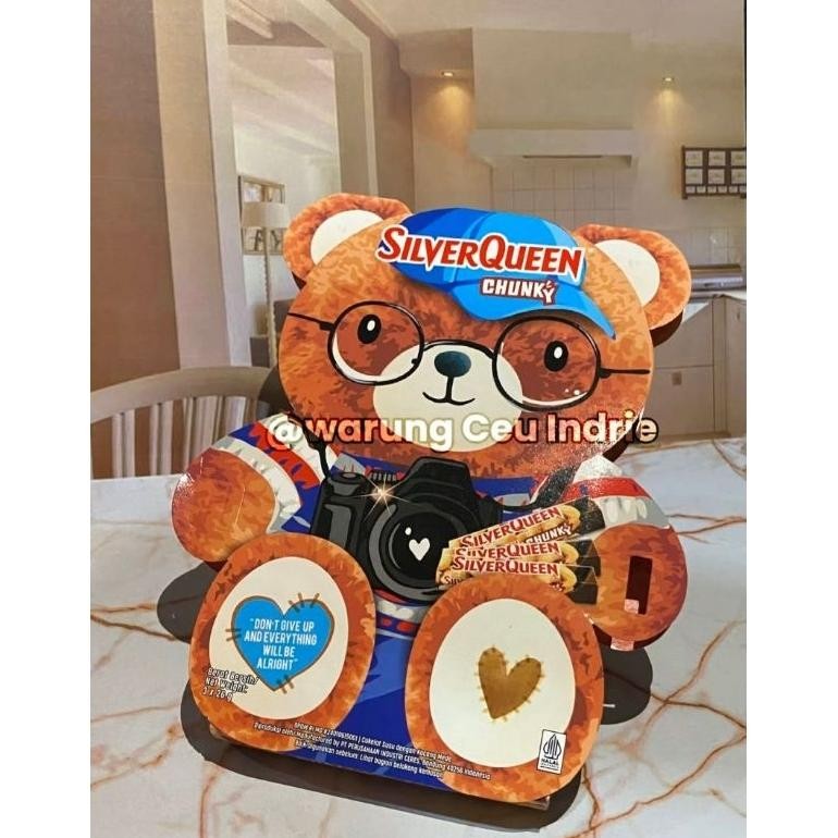

COD Coklat silverqueen chunkybar edisi valentine bear mede isi 3 pcs x 26gr gha-68