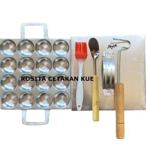 VIRAL Rosita Cetakan Kue Lumpur Super Mini Peyek Koin Telur Congkel Poffertjes Cubit Siomay 16 Luban
