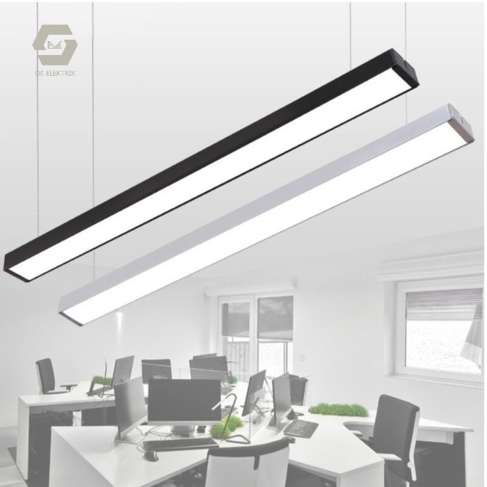 Lampu Gantung LED Strip Lightbar Linier 120cm 36w Putih Hanging Lamp