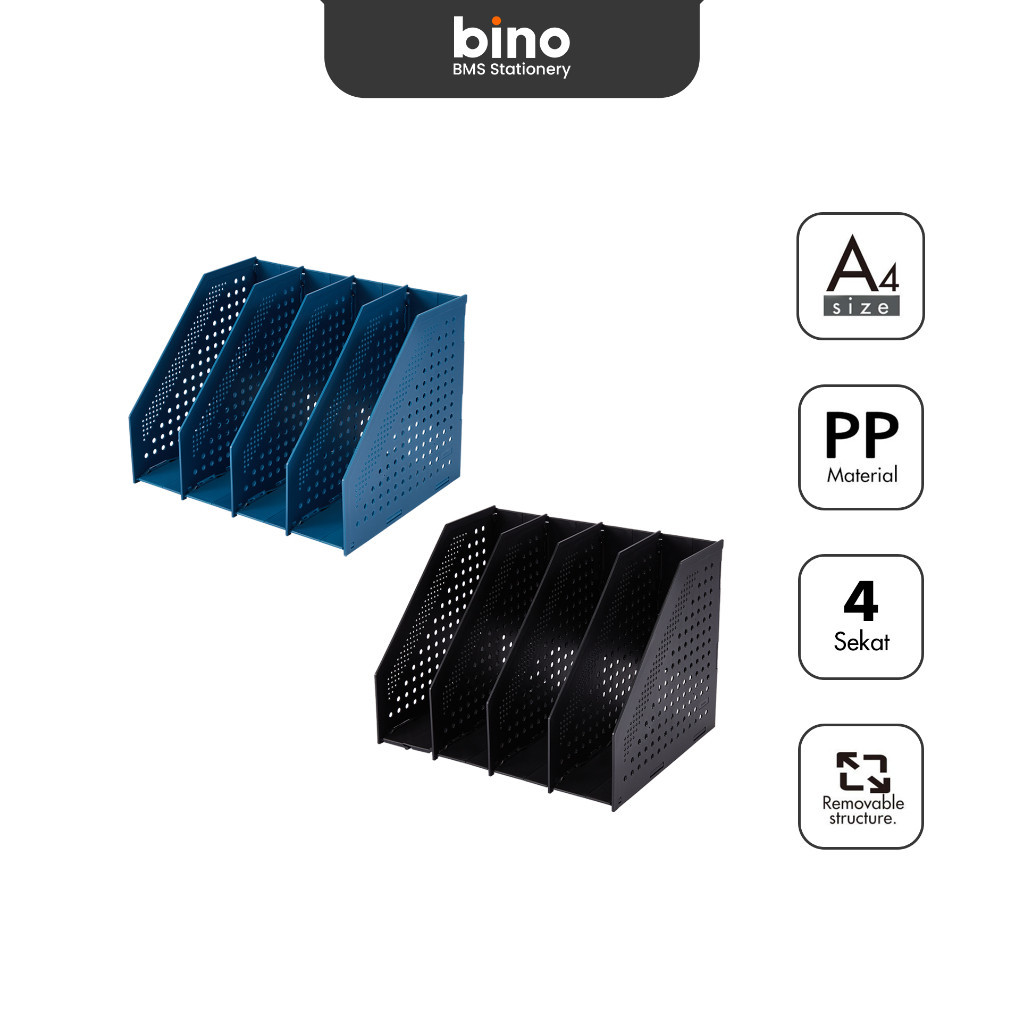 

[BMS Surabaya] Bantex Magazine Holder / Rak Buku Majalah Bahan PP Dapat Dilipat | 4 Sekat BJ7694