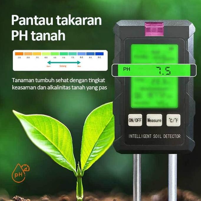 Toolbox Penganalisis Tanah Digital/Penguji Pengukur PH Tanah/Pengukur Kelembapan Tanah/Penguji Tanah
