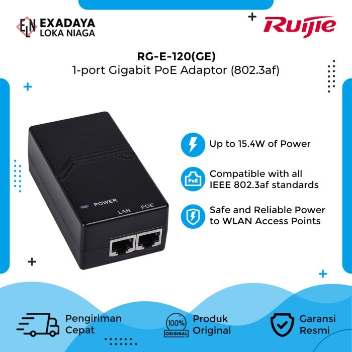 Ruijie RG-E-120(GE) Power Over Ethernet Adaptor POE RG-E-120