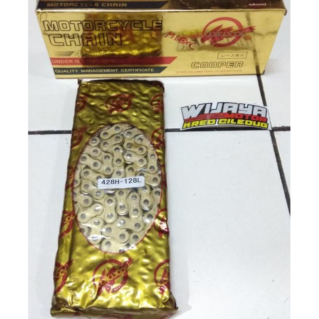 Rantai tebal WILWOOD 428H-128L gold Terlaris