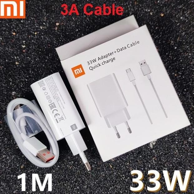 Charger 33W Turbo Charge Poco X3 / X3 NFC Fast Original Xiaomi +Cable Terlaris