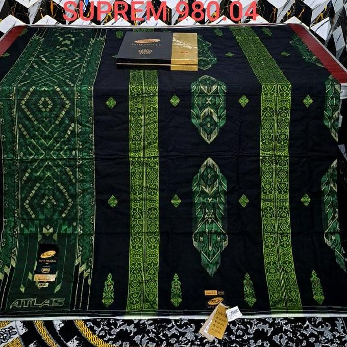 SARUNG ATLAS SUPER PREMIUM KUALITAS GOLD BLACK SERIES