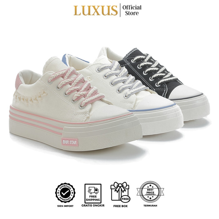 Luxus Mirai - Sneakers Casual Sepatu Wanita Canvas Sepatu Fashion