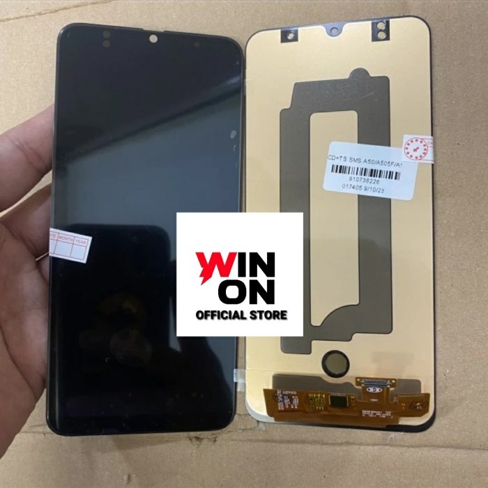 PROMO>>> WIN ON LCD TOUCHSCREEN SAMSUNG A50 A505 A50S A507 A30 A305 FINGER PRINT ORIGINAL OLED