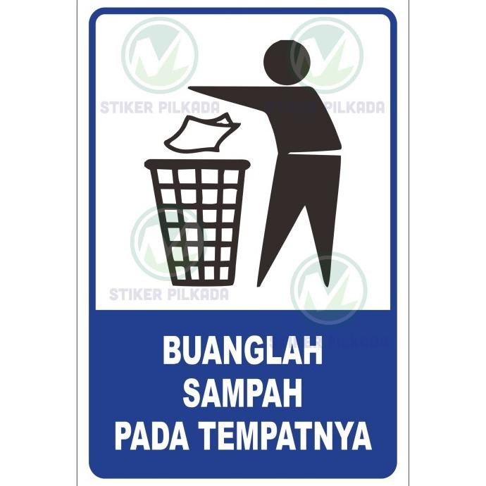 

STIKER VINYL BUANG SAMPAH PADA TEMPATNYA 47X60CM