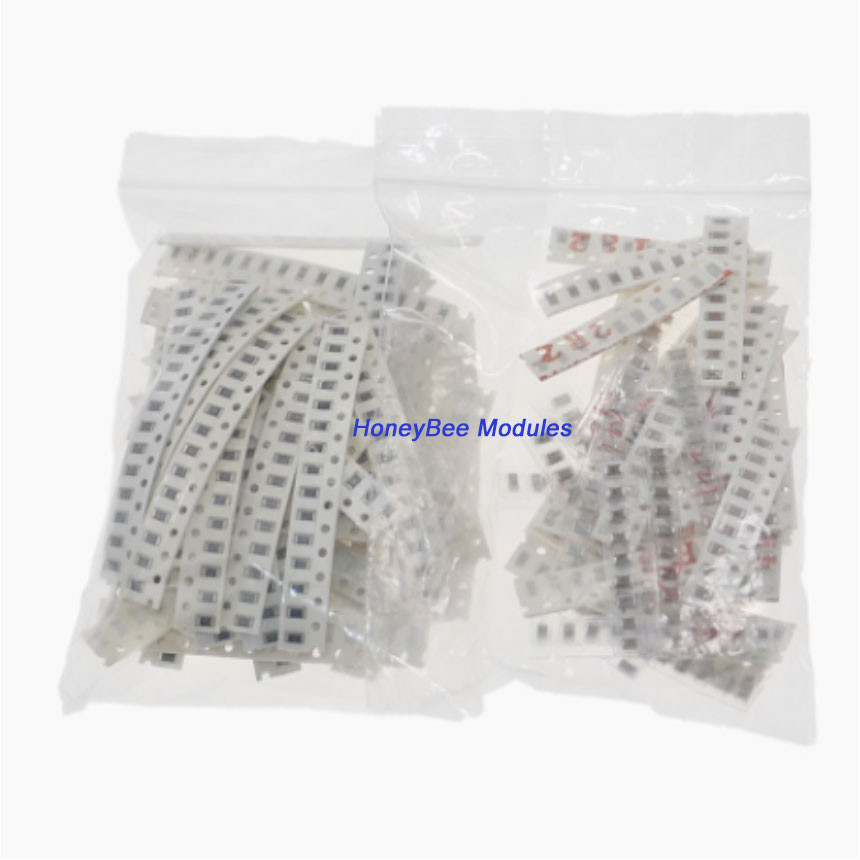 YEMAR 1206 Chip Resistor Pack smd (0Ω-10M) 50 kinds of resistors + (2.2pf-1uf) 40 kinds of chip capa