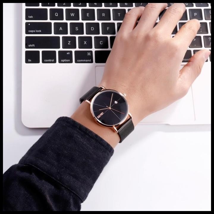 Terlaris Jam Tangan Pria Analog Skmei 9183 Black/Black Waterresist 30M Good Quality