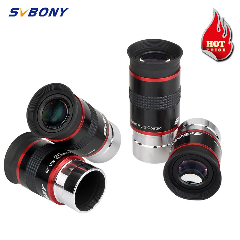 RIJO SVBONY 68° Ultra Wide Angle 6mm/ 9mm /15m /20mm Telescope Eyepiece FMC 1.25" for Astronomical T