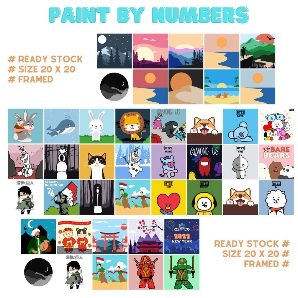 

Hot Sale Diy Canvas I Paint By Number Kit L Diy Paint By Number L Canvas Lukisan