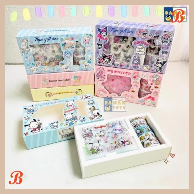 

| KK | STIKER WASHI TAPE DECOR LUCU SANRIO KUROMI MY MELODY POCHACCO POMPOURIN LITTLE TWIN STAR CINNAMONROLL