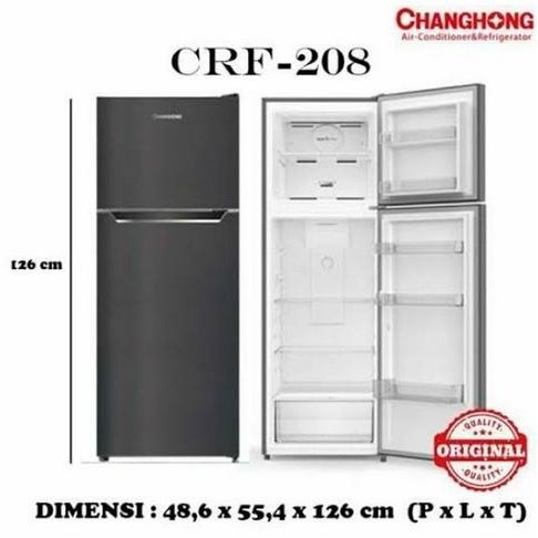 Sale Changhong Crf 208 Low Watt 165 Liter Kulkas 2 Pintu