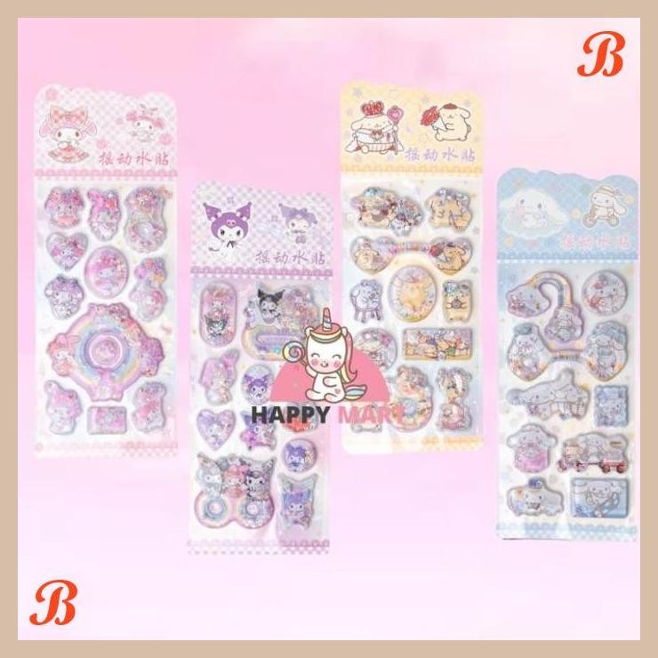 

| KK | STICKER AIR GLITTER SANRIO KUROMI / MELODY / CINNAMOROLL