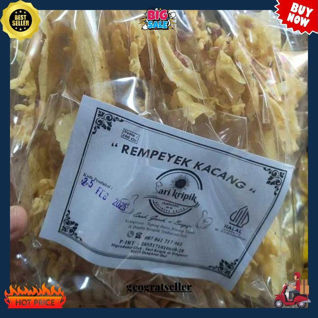 

Rempeyek Kacang Sari Kripik 1 Bungkus Isi 12Pcs Terlaris