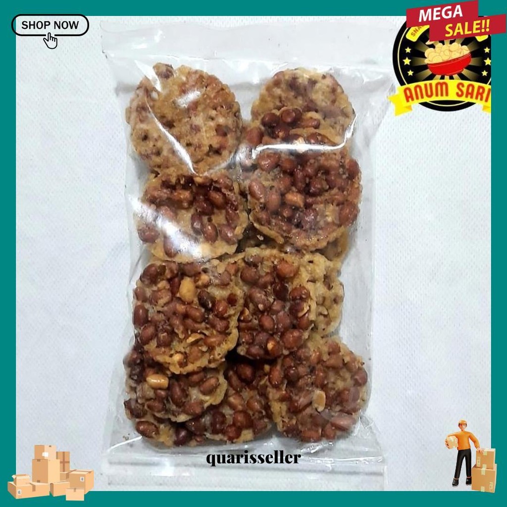 

Keripik Rempeyek Peyek Kacang Tanah 250 Gram - Anum Sari Gratis Ongkir