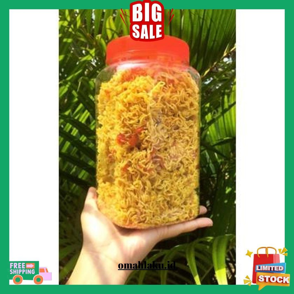 

Mie Kering Sambal Bawang Kemasan Toples (500Gr) Terlaris
