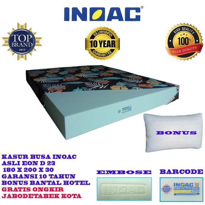 Kasur Busa Inoac D 23 Eon 180 X 200 X 30 Cm Garansi 10 Tahun Tebal Mewah Penyangga Punggung Asli