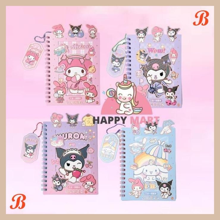

| KK | NOTES + STICKER MOTIF SANRIO KUROMI / CINNAMOROLL