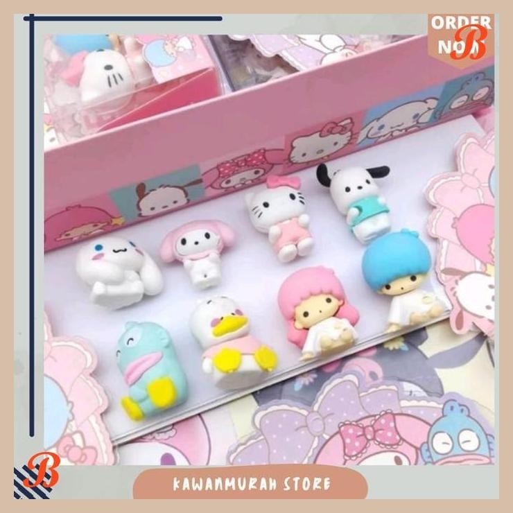 

| KK | PENGHAPUS 3D KUROMI MELODY 4 PCS / PENGHAPUS 3D SANRIO LUCU