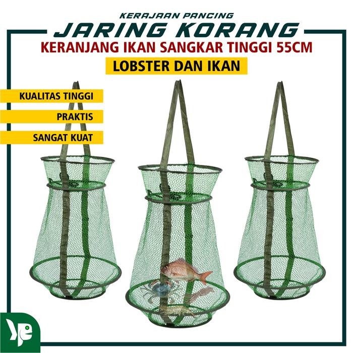 SALE TERMURAH KP -- KORANG PANCING IKAN NILON/KOJA TINGGI 55CM WADAH IKAN MANCING READYY