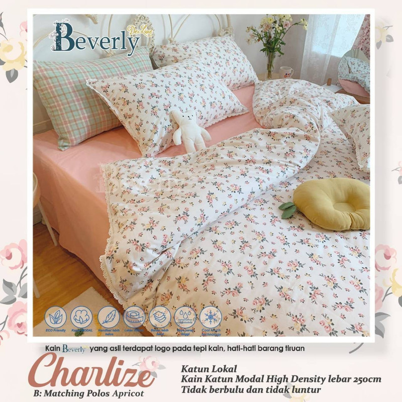 Bedcover & Sprei Premium Katun BEVERLY Motif Charlize