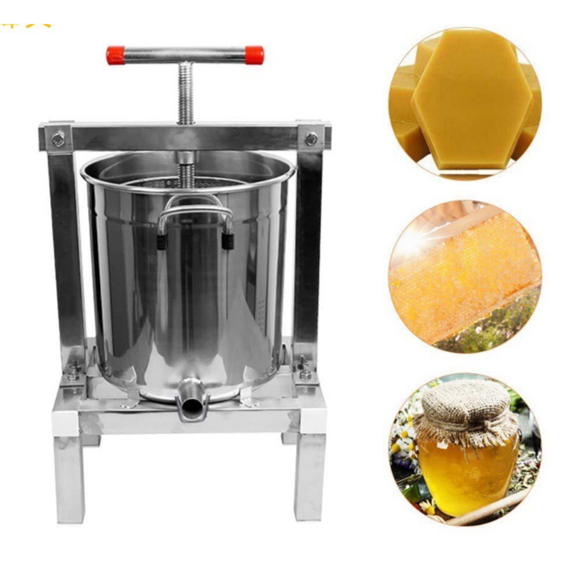 RAW 10L Manual Honey Press Machine Stainless Steel Beekeeping Equipment Tools Honey Paraffin Wax Pre